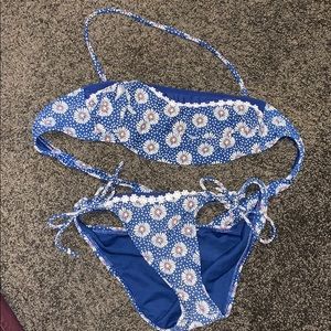 Two Piece Floral Swim Suit